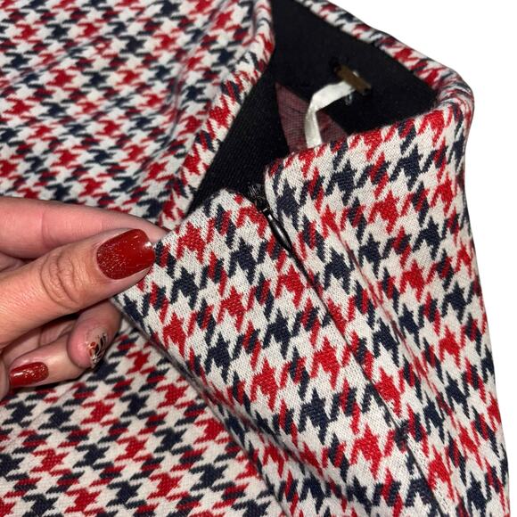 Free People Rudy Houndstooth Flared Cropped Stretch Trousers Women’s 4 Preppy - Picture 6 of 12